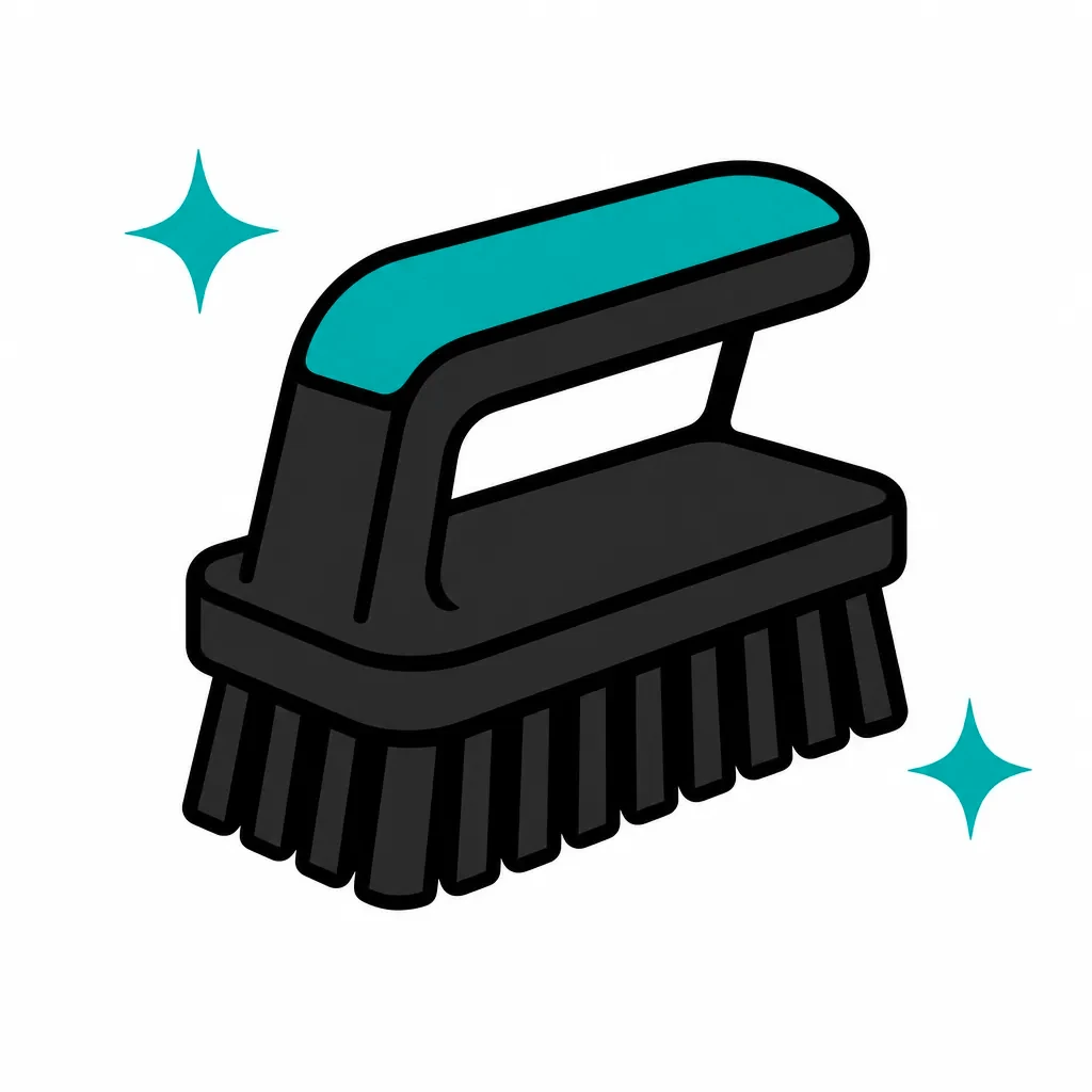Professional scrubbing built-up grime during a deep cleaning