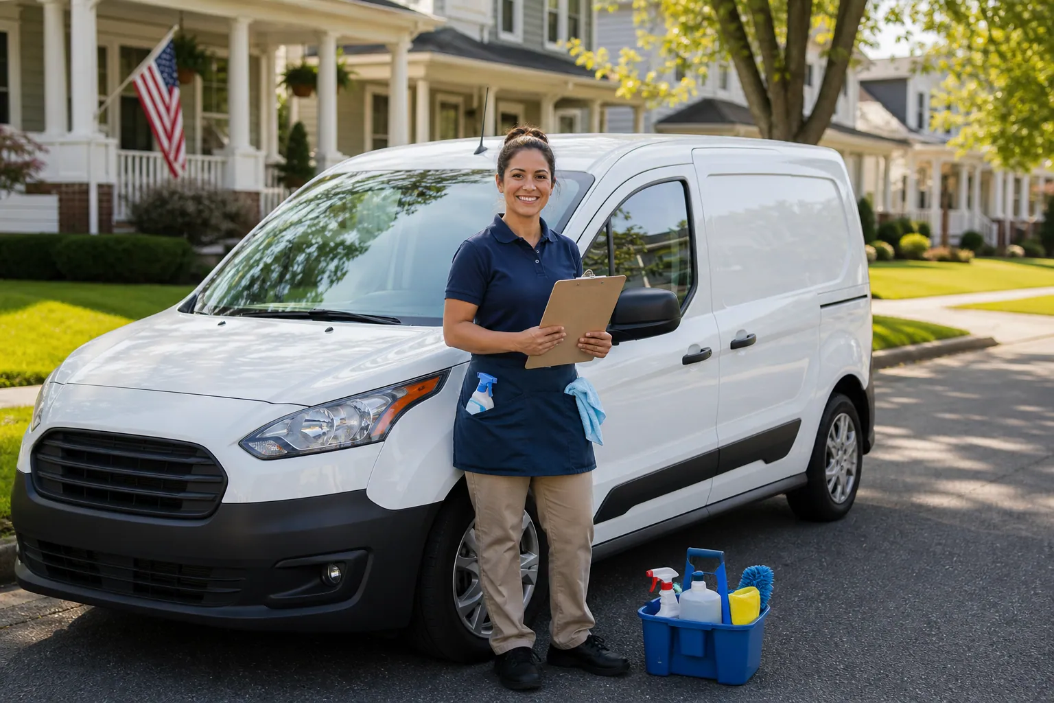 Acme Cleaning crew with professional equipment